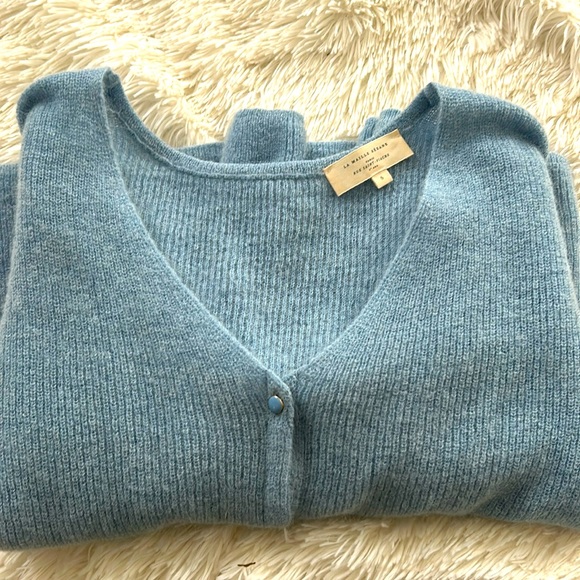 Sezane Sweaters - Sezane Blue V-Neck Button Cardigan